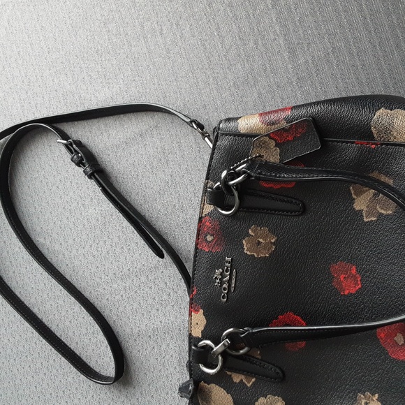 Coach Mini Christine Floral Carryall Purse - Picture 12 of 13